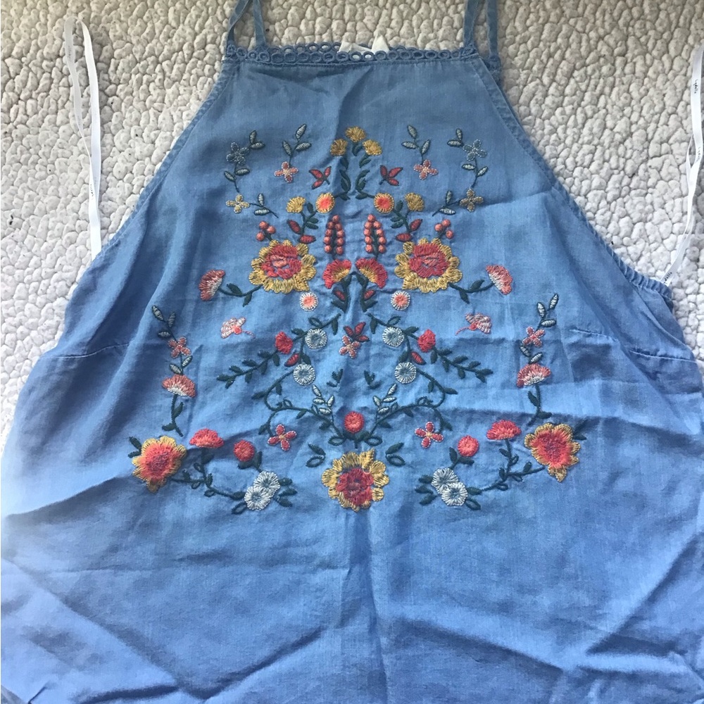 Dell Blue Crochet Detail